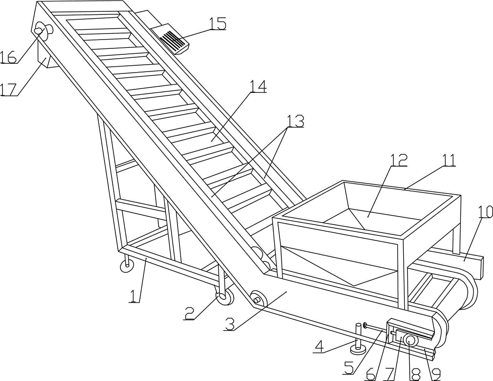 Traditional Chinese medicine material hoister with transportation quantity convenient to control