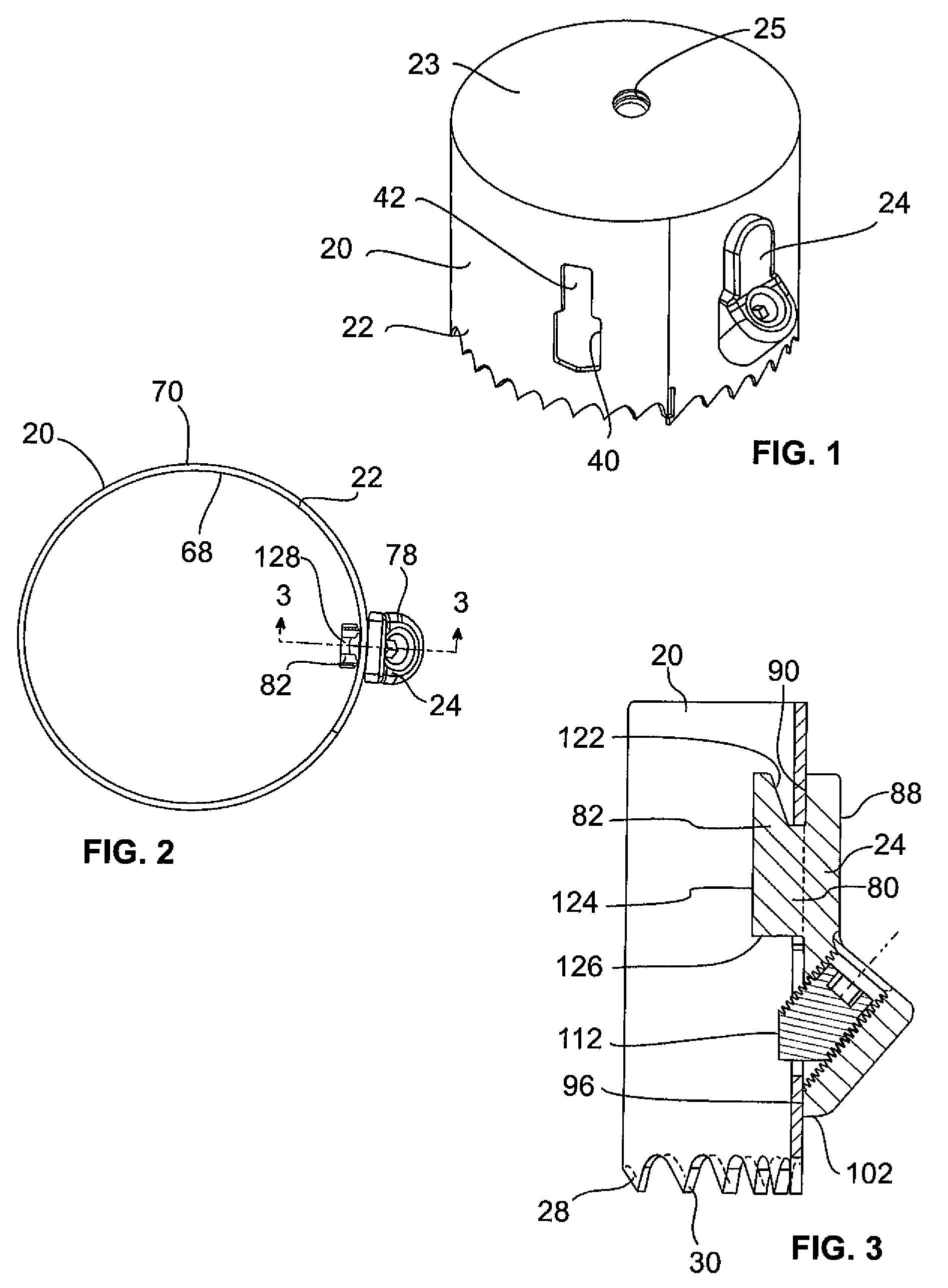 Hole saw with depth stop