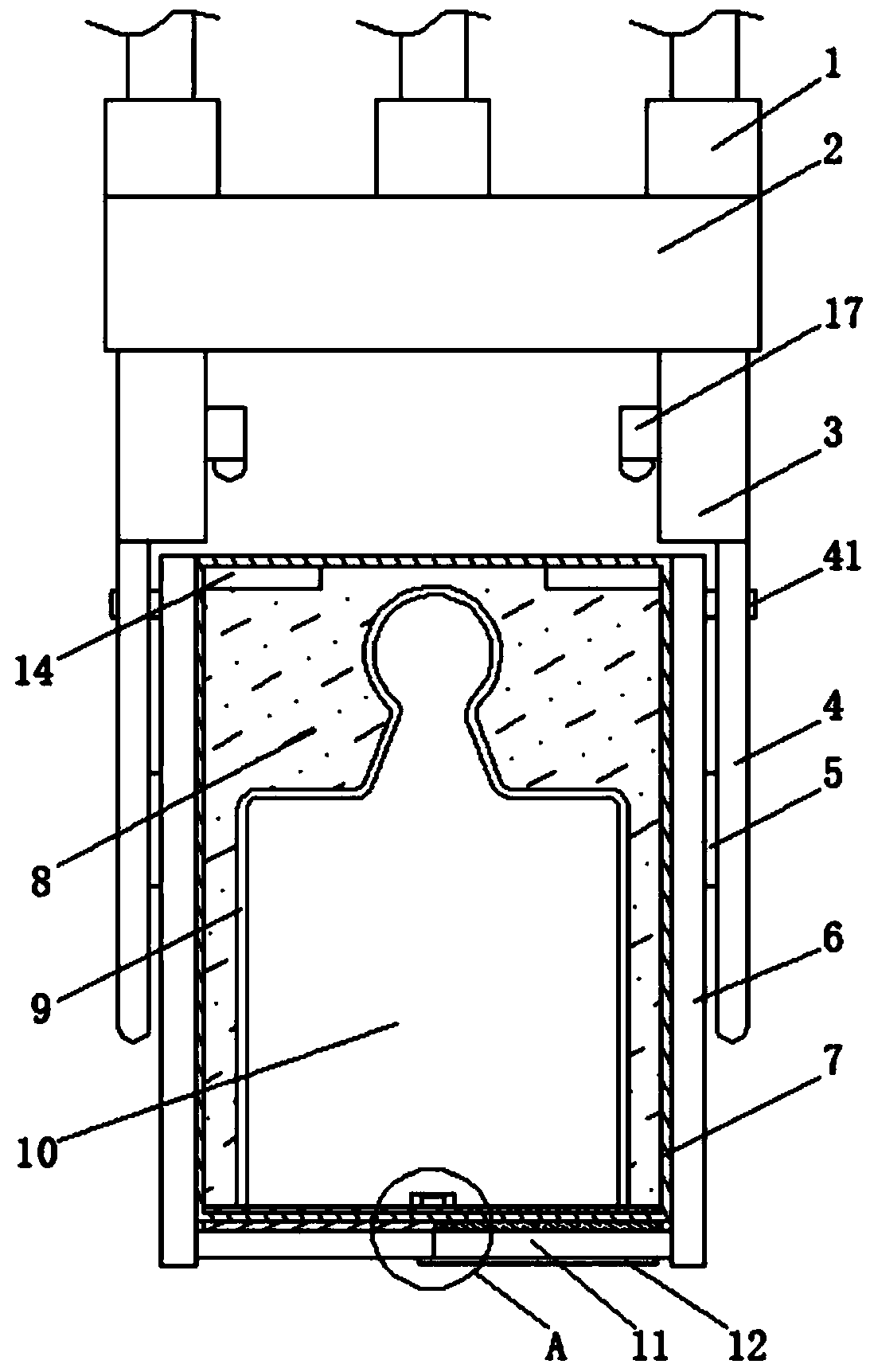 Protective fishing device and fishing method for deep well corpse fishing