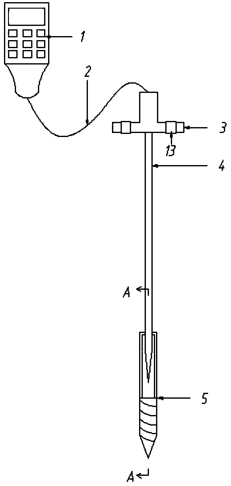 Soil moisture measuring method and measuring equipment