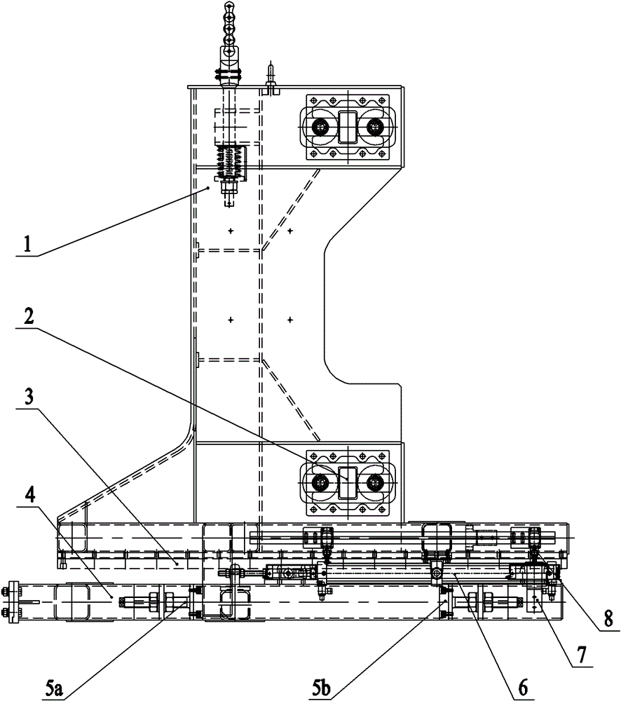 Single-upright telescopic carriage