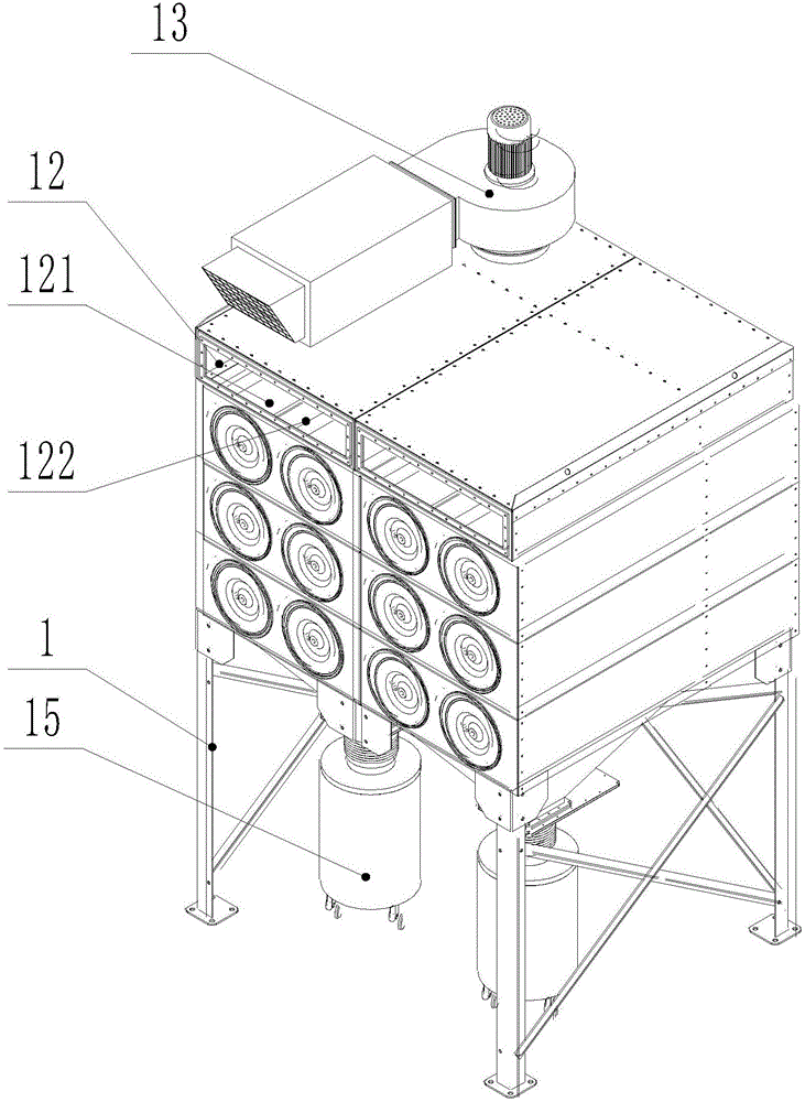 Combined dust removal equipment