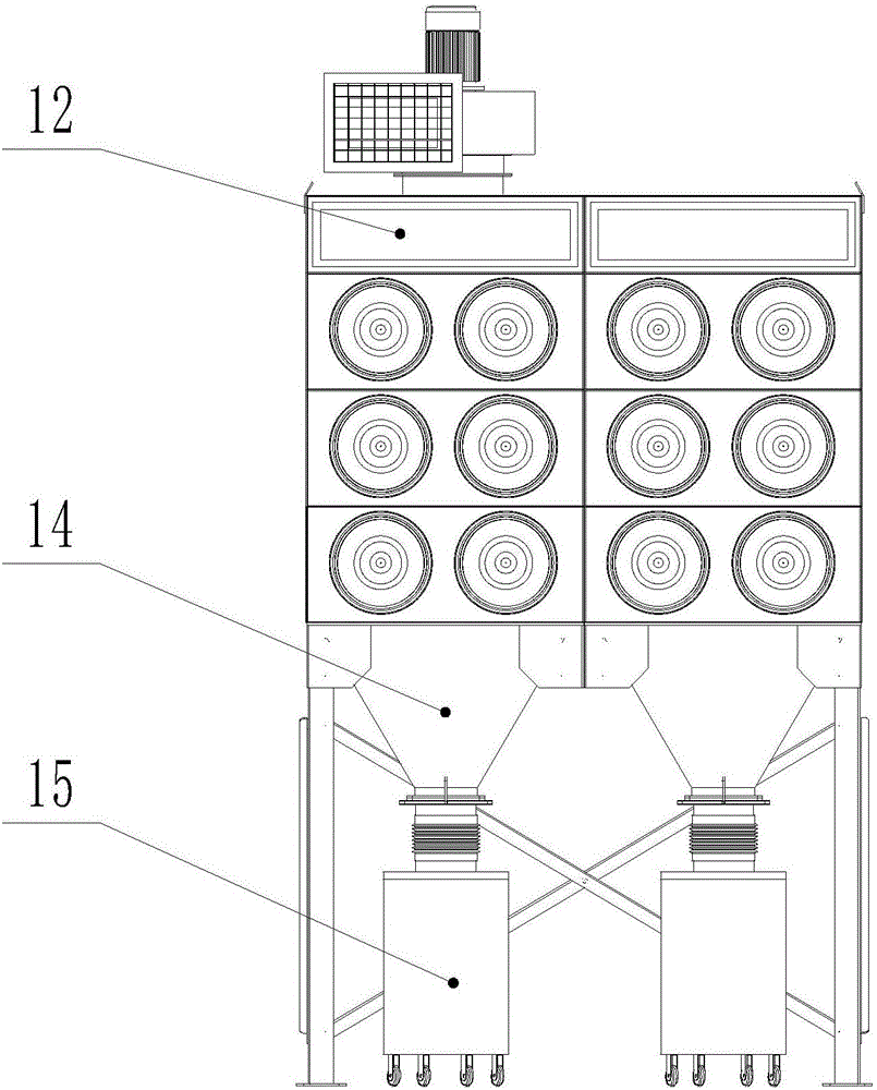 Combined dust removal equipment