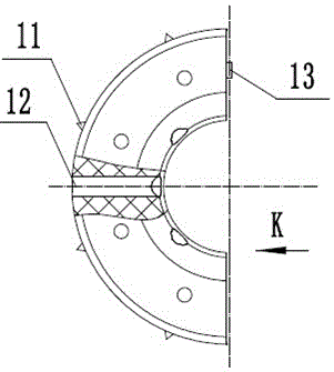 A precision casting method for the rear cover of a spiral supercharged diffuser