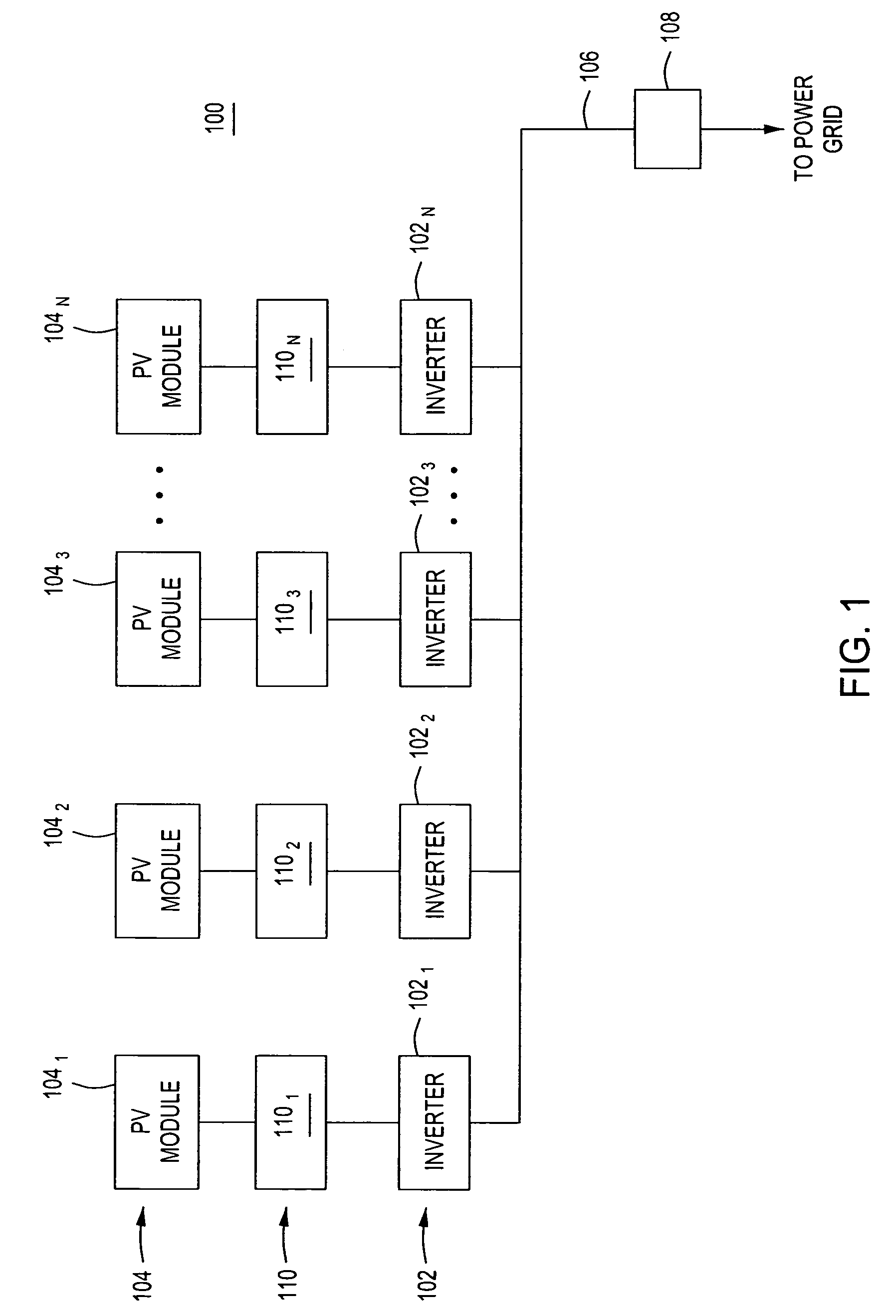 Apparatus for coupling power generated by a photovoltaic module to an output