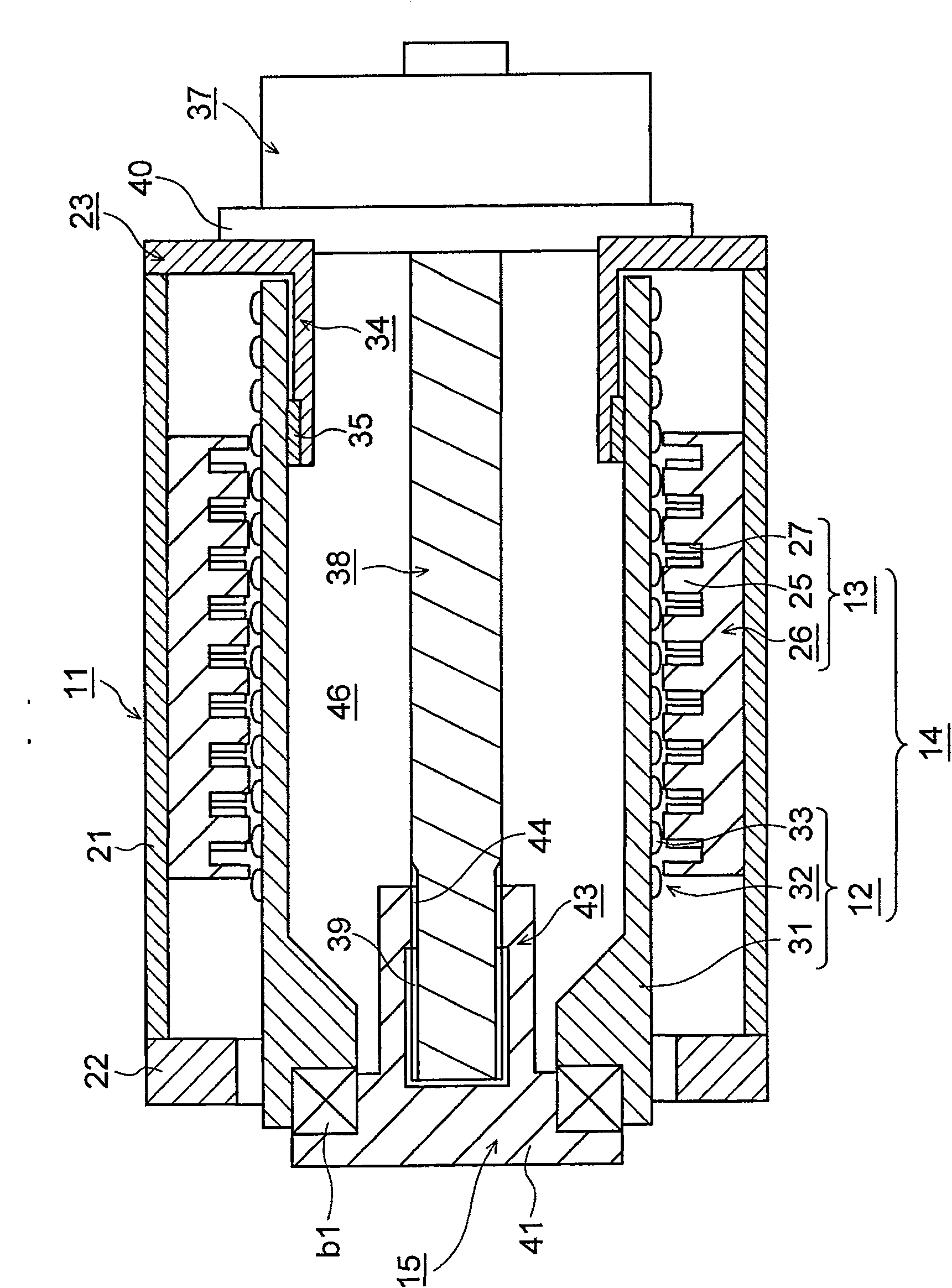 Injection molding machine driving device and injection device