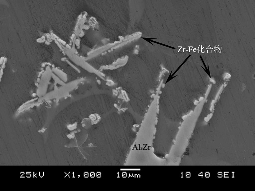 Method for removing impurity iron in magnesium alloy by using al-zr master alloy