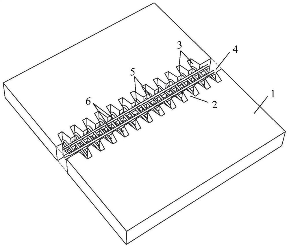 Prefabricated bridge deck slab wet joint connecting structure, prefabricated bridge and method