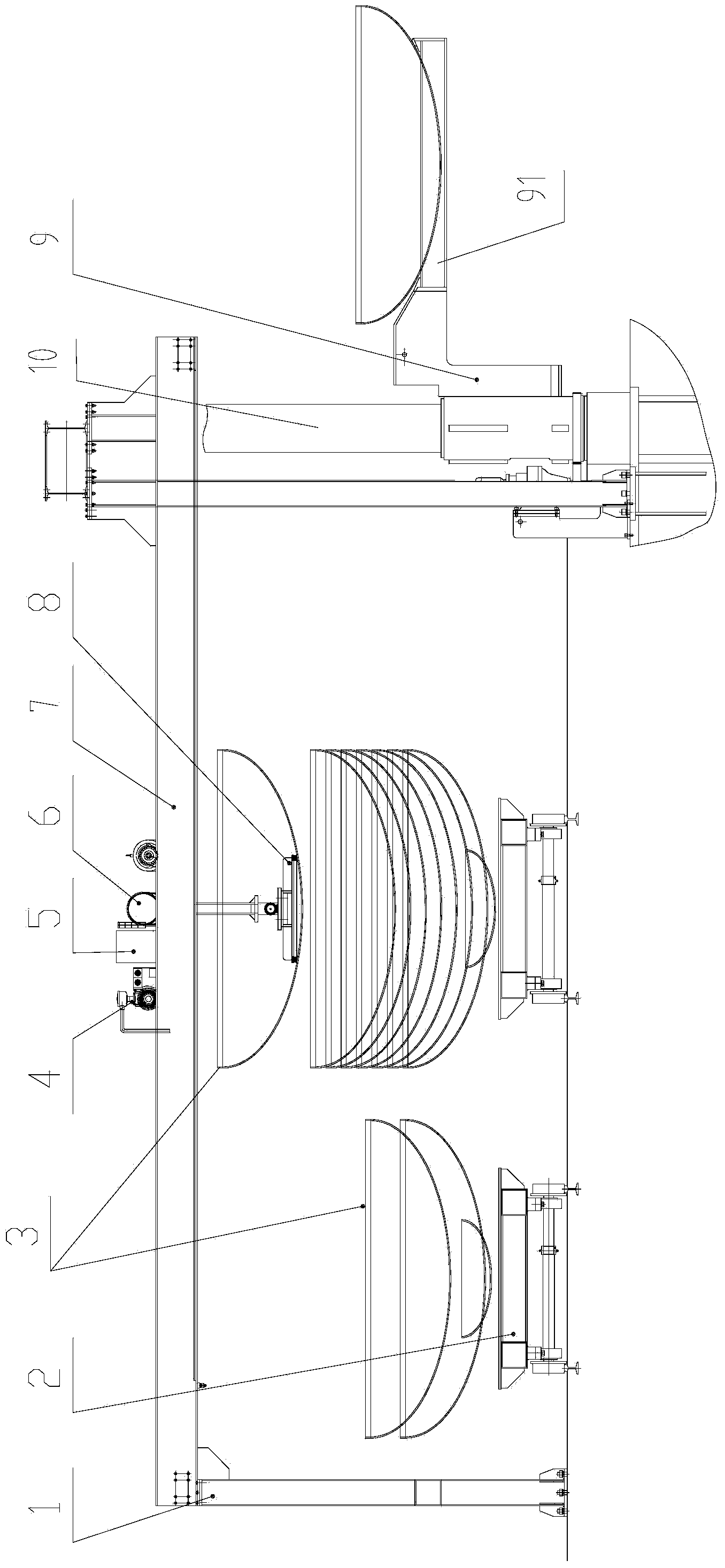 Discharging device of cold-pressing sealing-head hydraulic machine