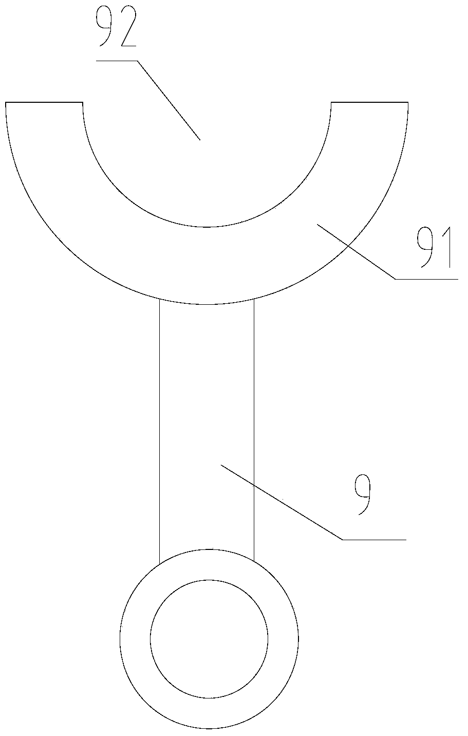 Discharging device of cold-pressing sealing-head hydraulic machine