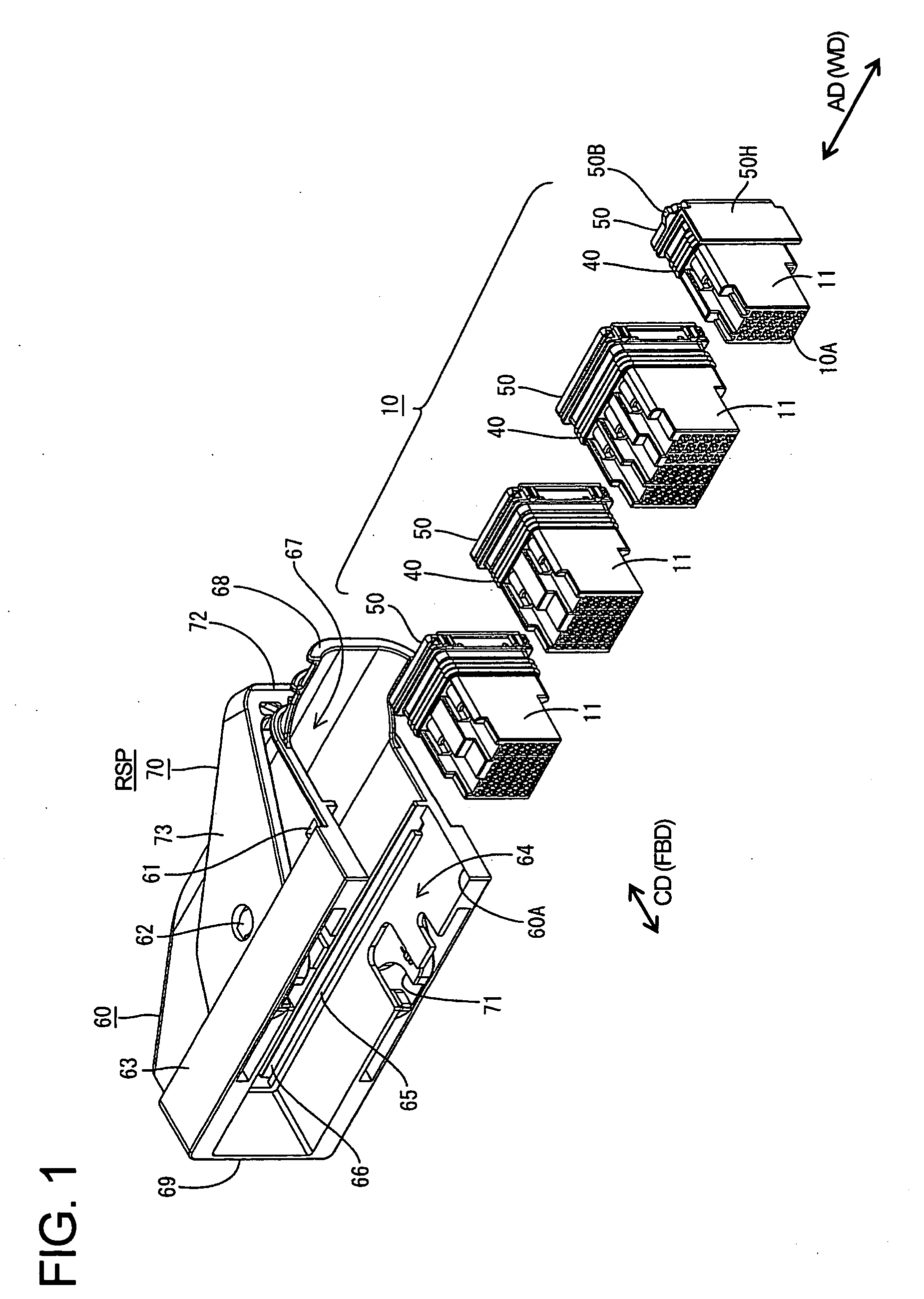 Connector and a connector assembly method