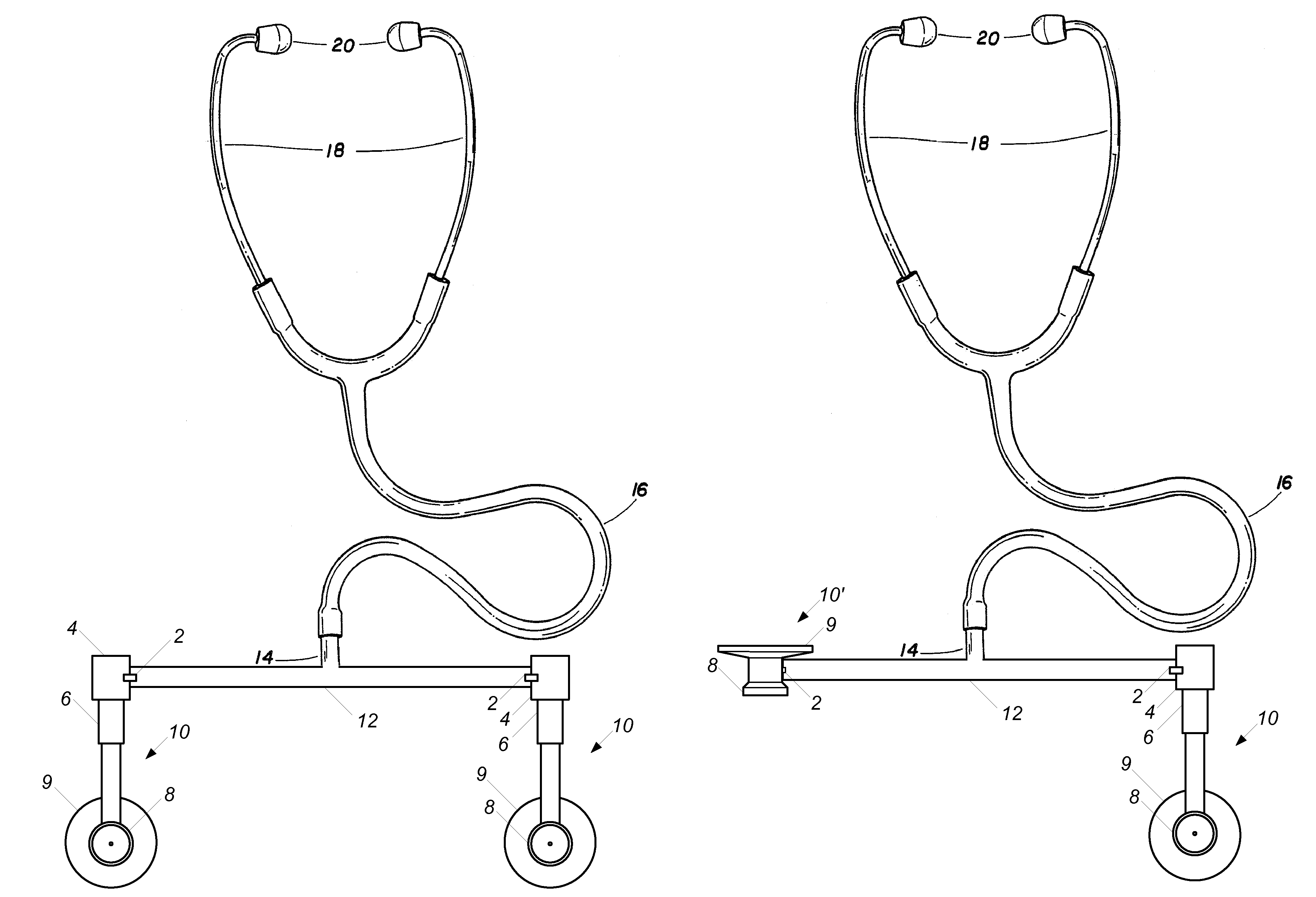 Dual-sensor anti-sepsis stethoscope and device