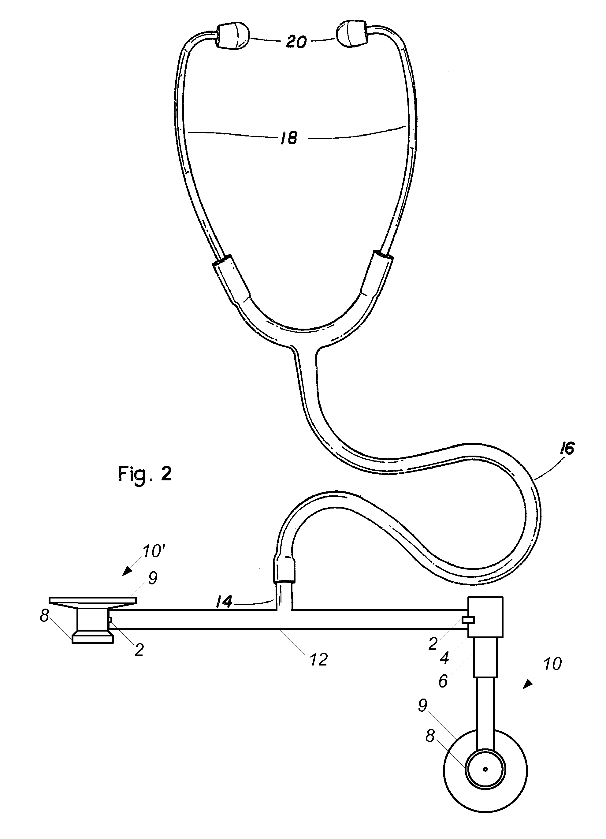 Dual-sensor anti-sepsis stethoscope and device