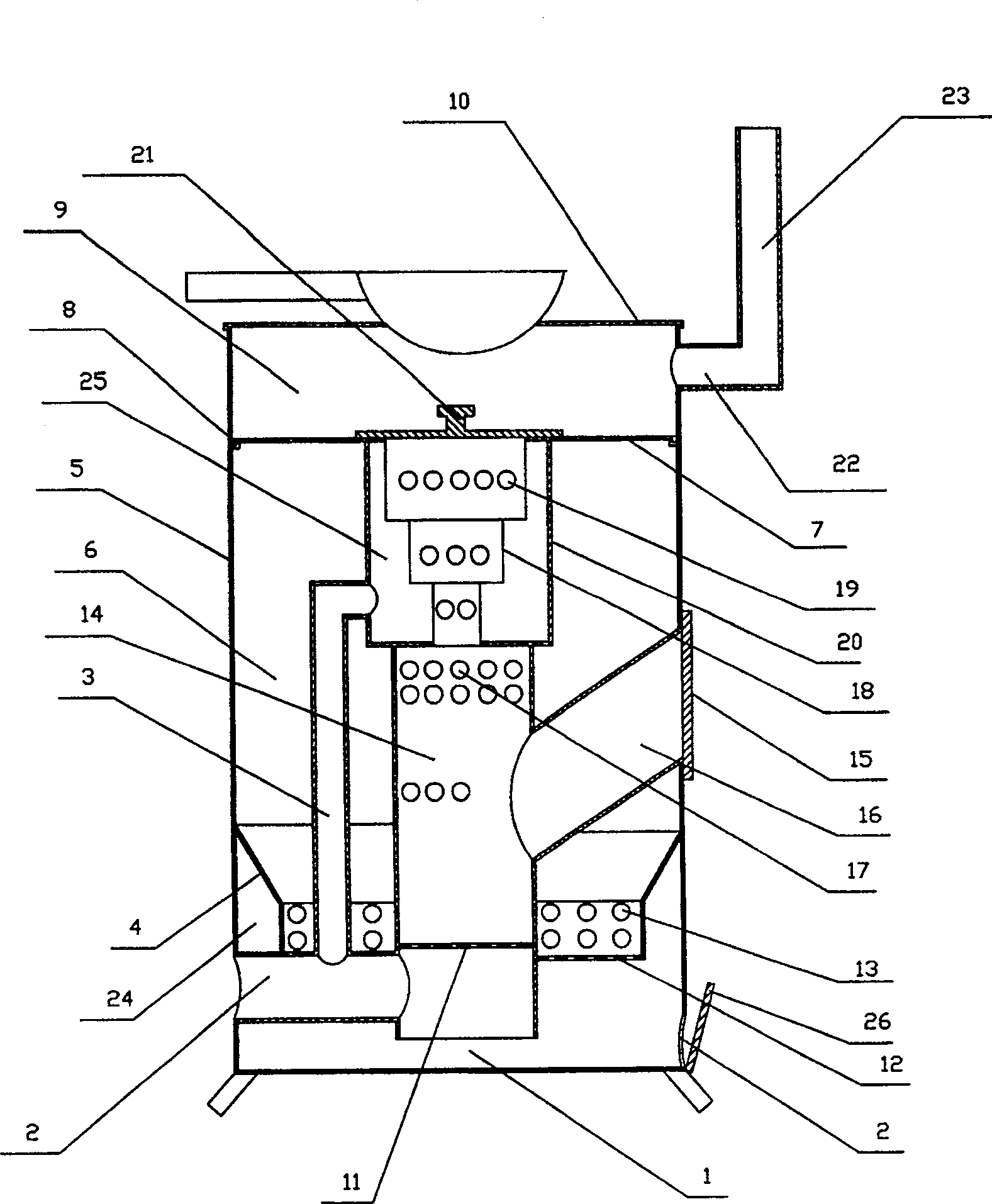 Integral compound gasification stove