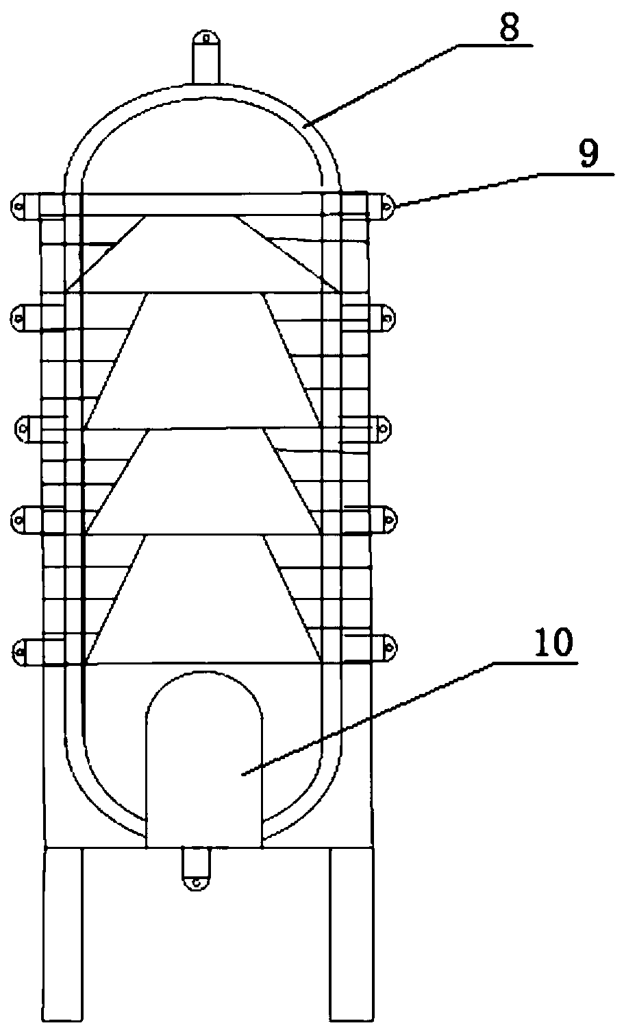 An adjustable ferris wheel logistics storage cabinet