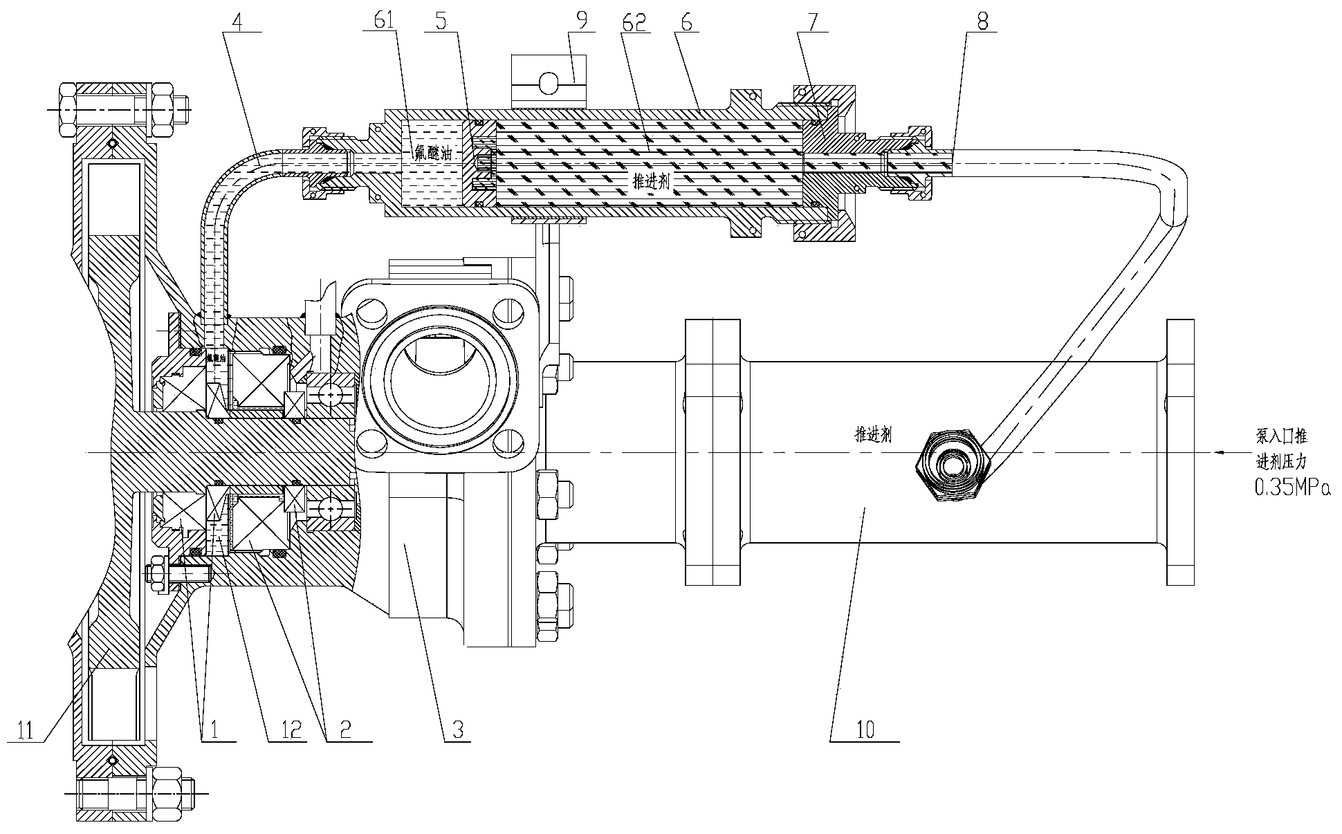 Novel pressure stabilization device for double-end surface sealing of turbine pump