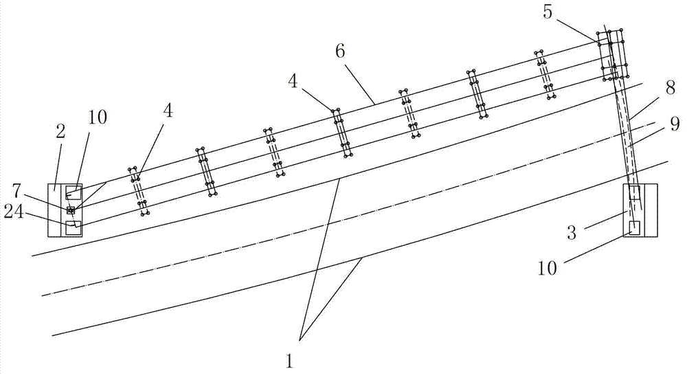 Plane rotation construction technique for steel truss girder for existing bridge spanning construction