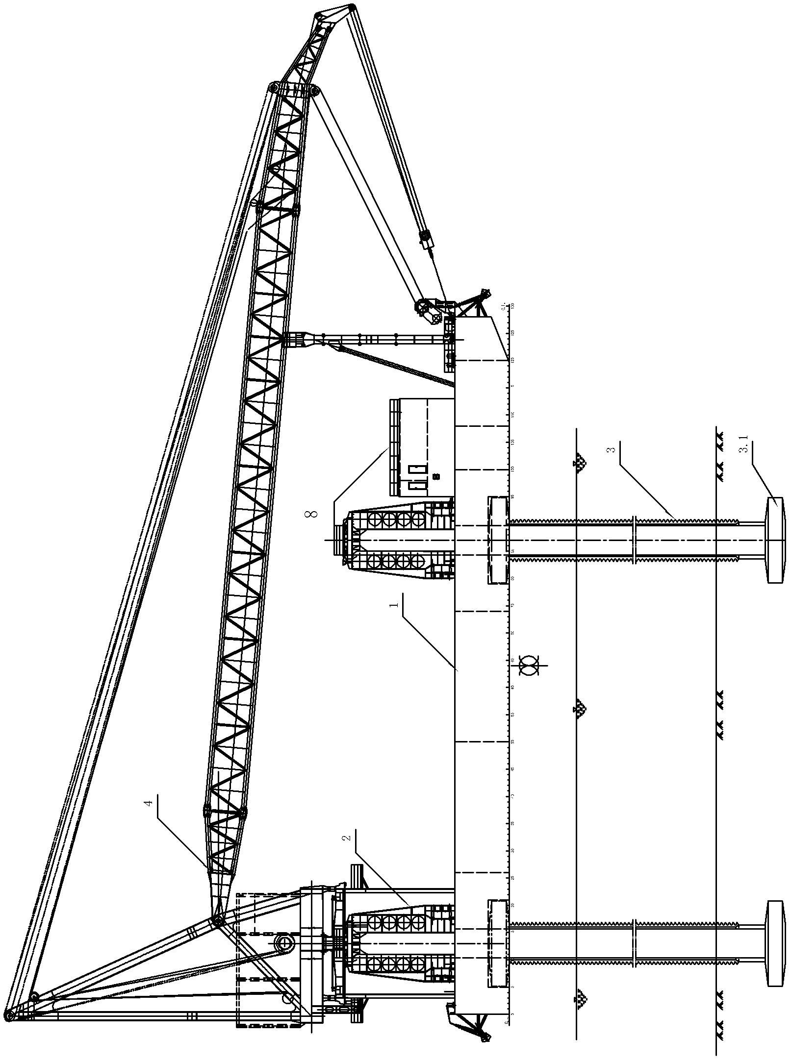 Ocean wind power mounting platform