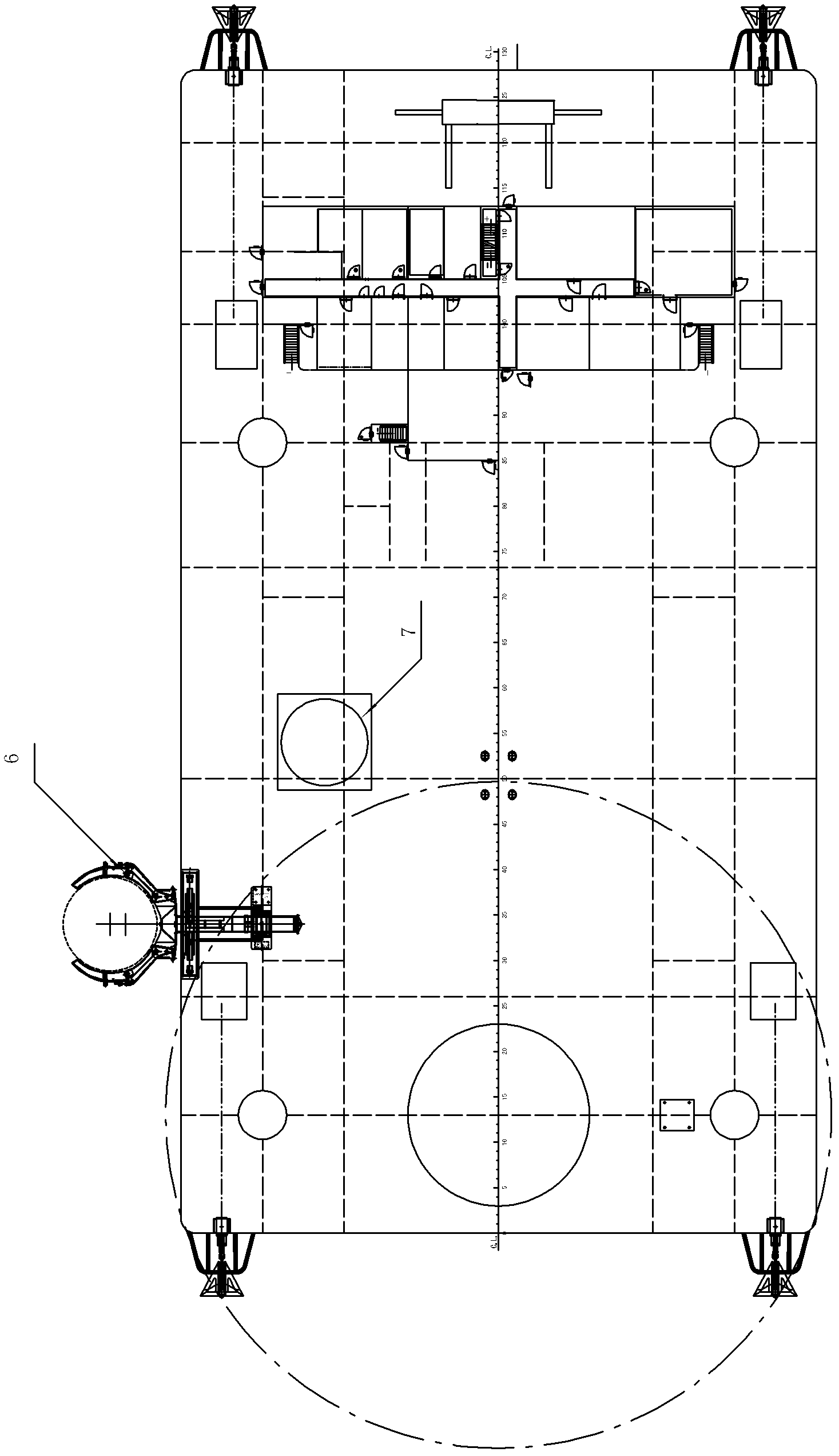 Ocean wind power mounting platform