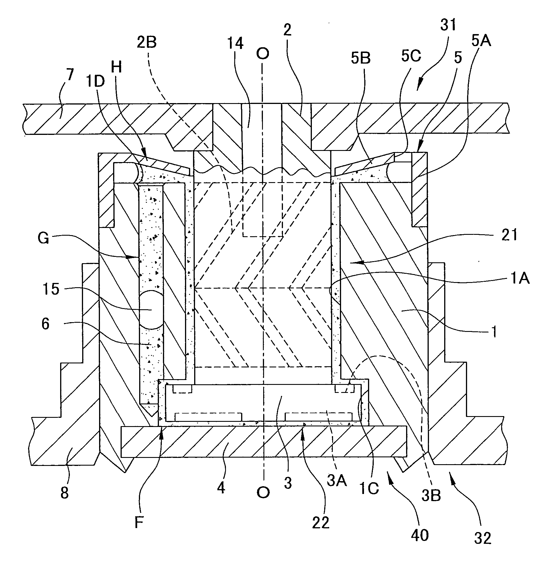 Hydrodynamic bearing type rotary device and recording and reproduction apparatus including the same