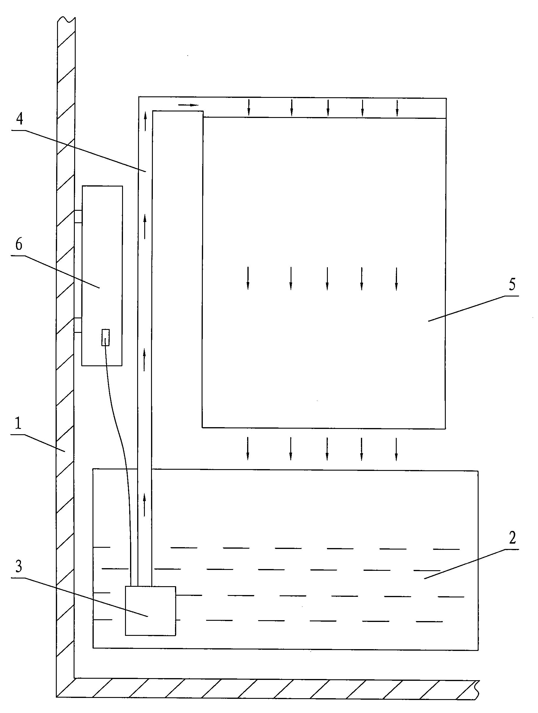 Emptying device of cool fan submersible pump and control method