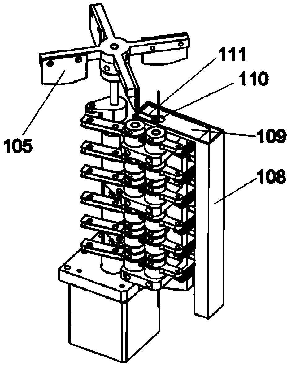 Automatic beading device of pearl embroidery