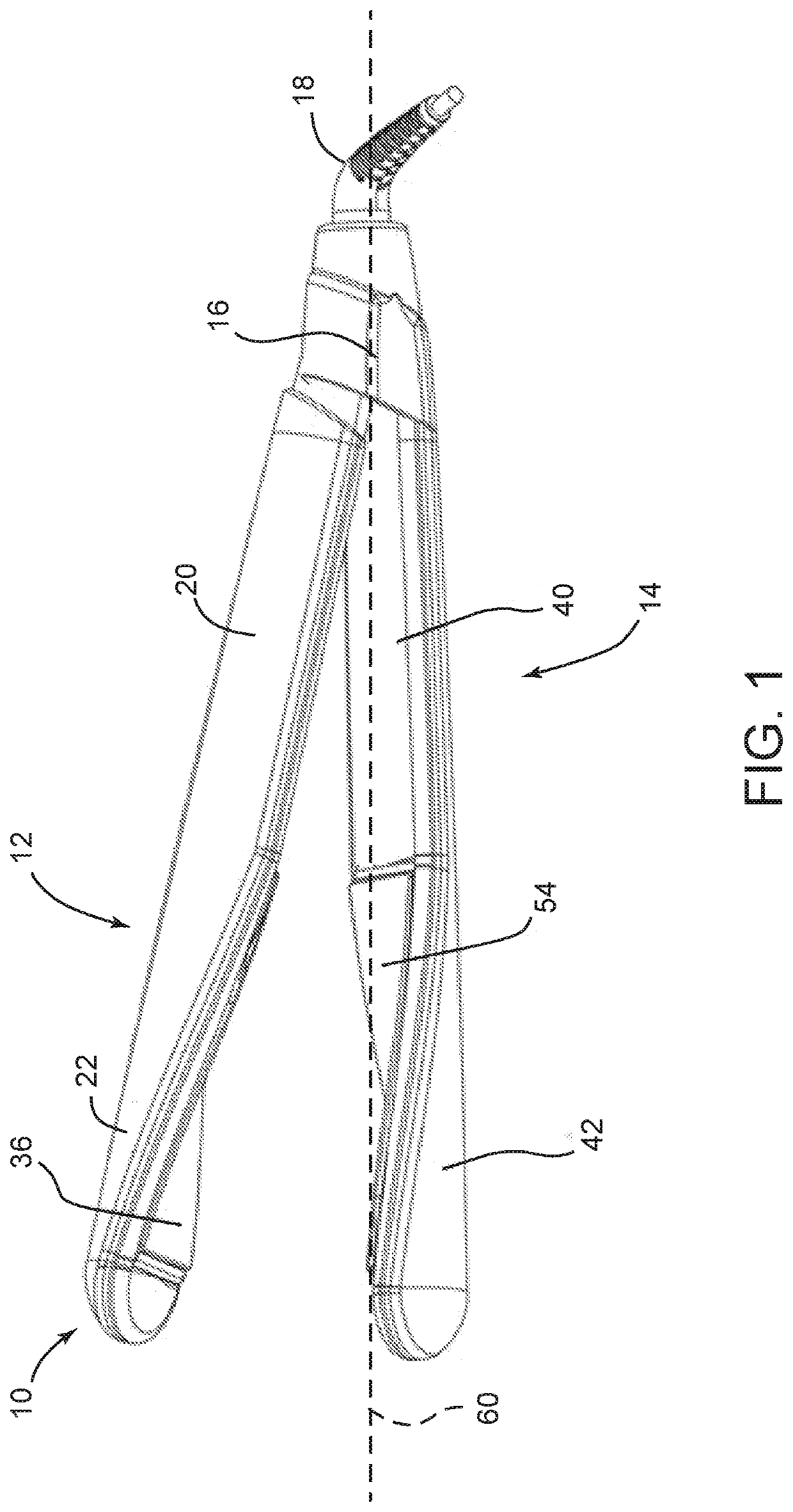 Hair styler including hinged arms having twisted hair contact surfaces