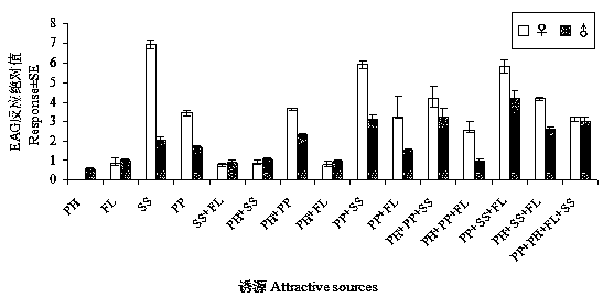 Field integrated attractant for control of grapholitha molesta