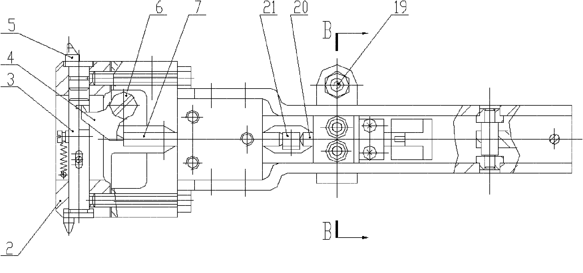 Measuring device for exhaust area of engine turbine guider throat