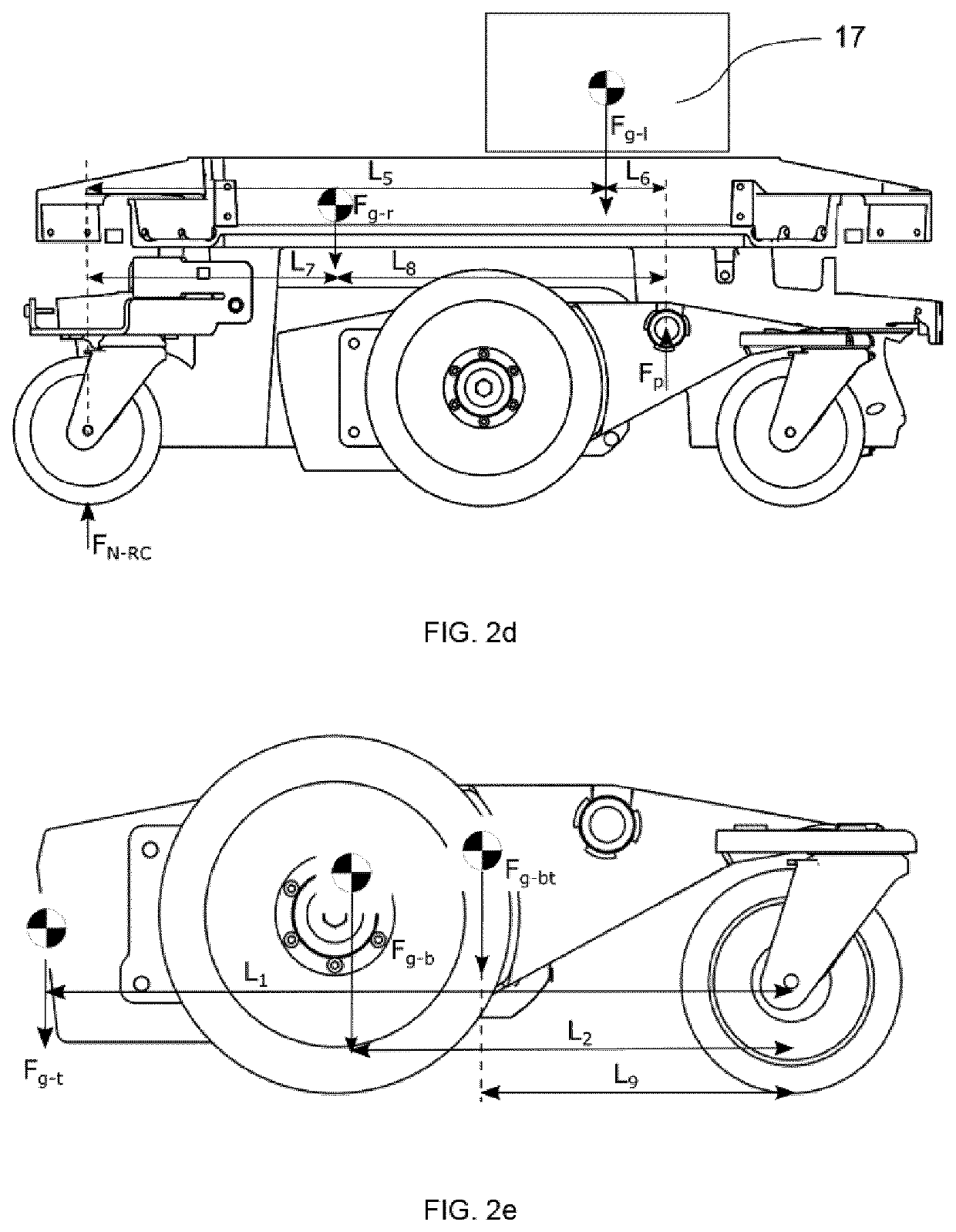 Mobile robot with adjustable traction weights