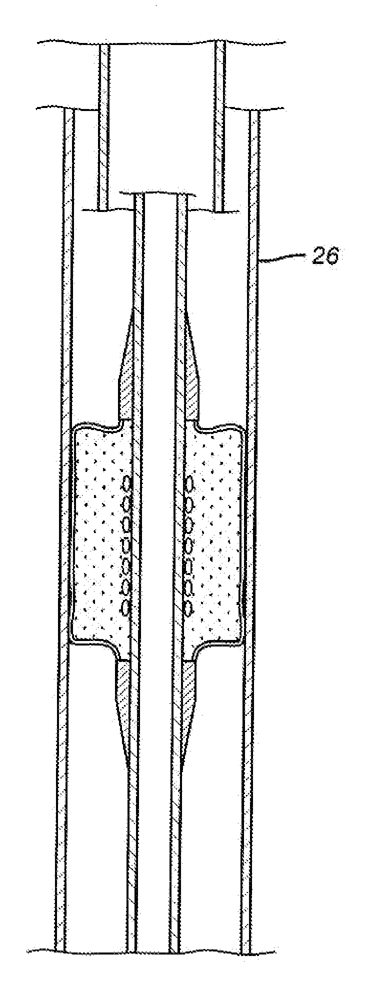 Packer sealing element with shape memory material