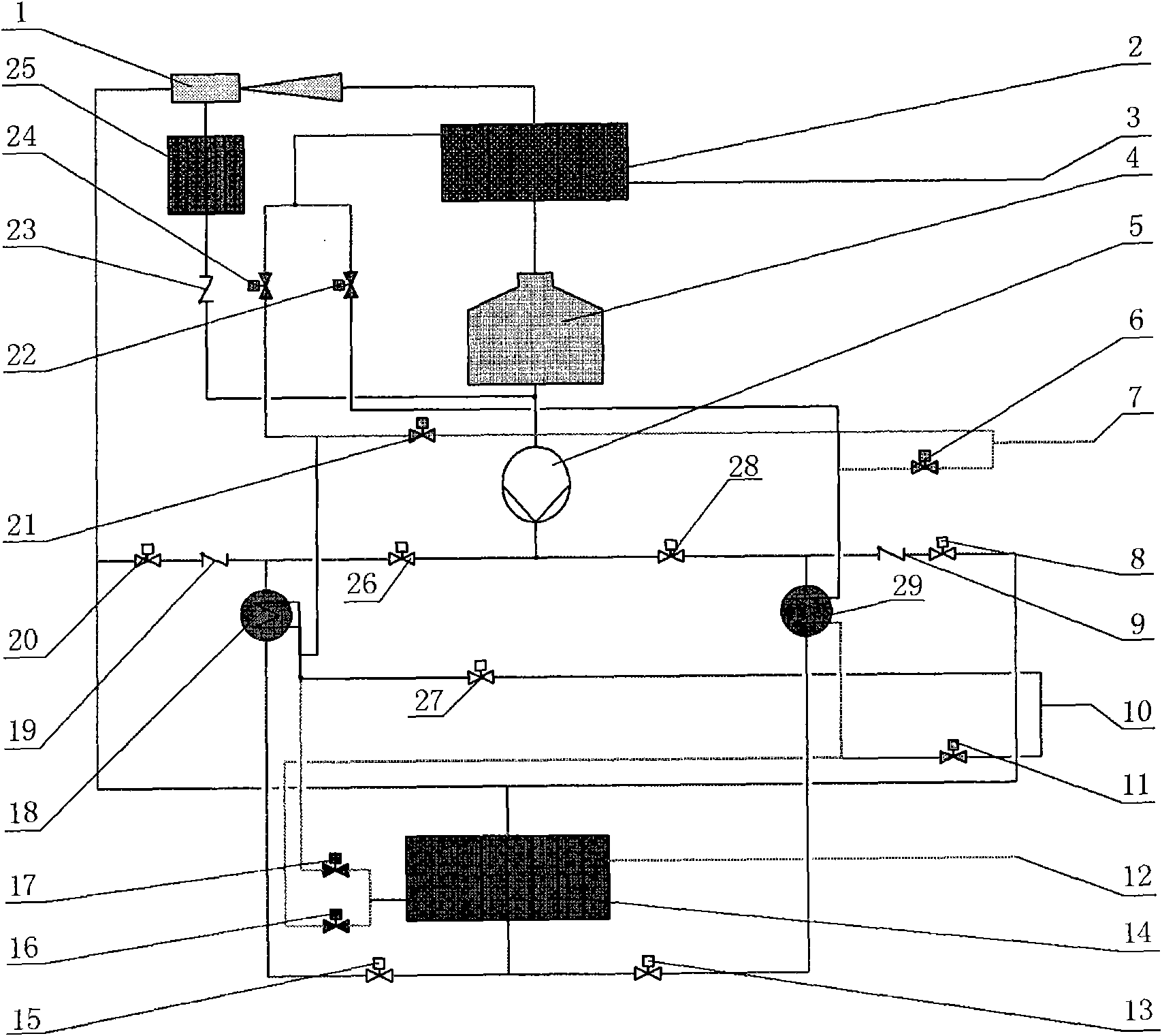 Active balance pressure jet refrigeration system