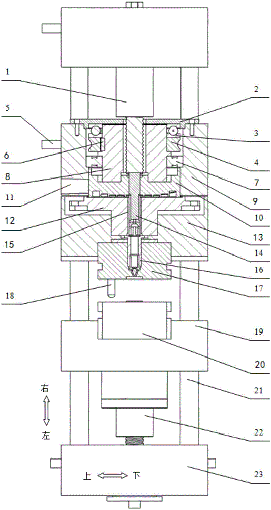 Miniature injection molding machine with injection molding and plasticizing in coaxial line design