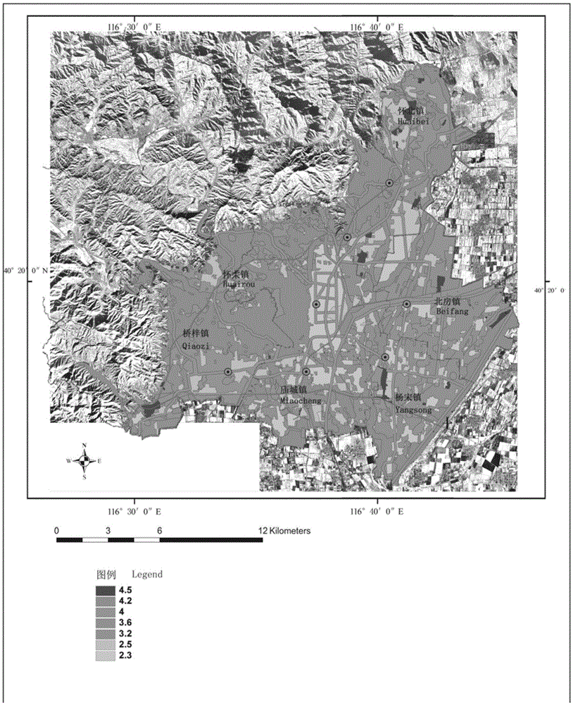 A green capacity rate algorithm model method for urban and rural ecological planning