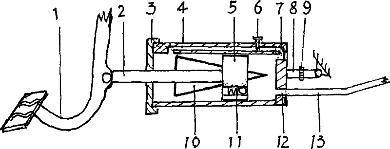 Automobile clutch and accelerator linking device