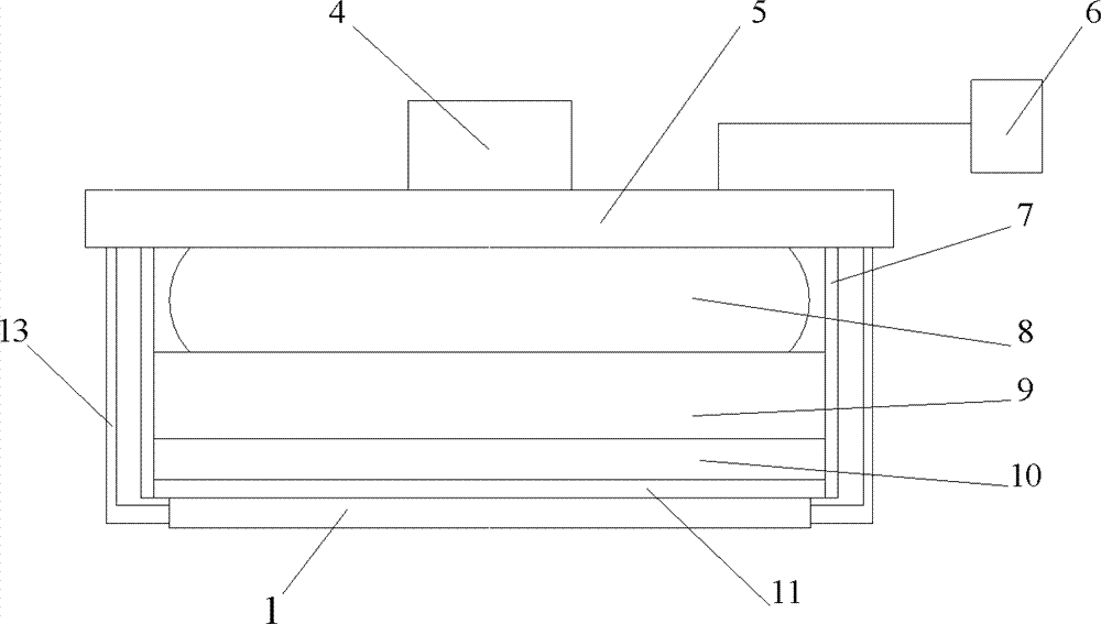 Air floating big-calibre plane optical element polishing clamp