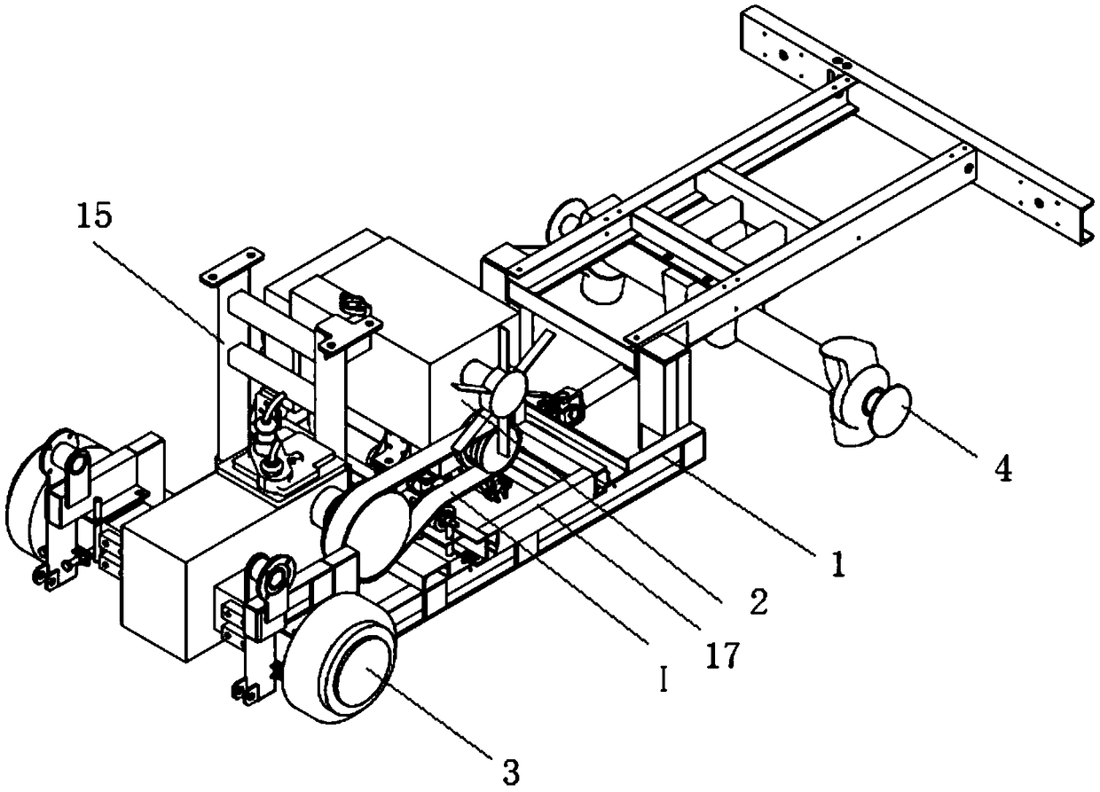 Power transmission system of corn harvester