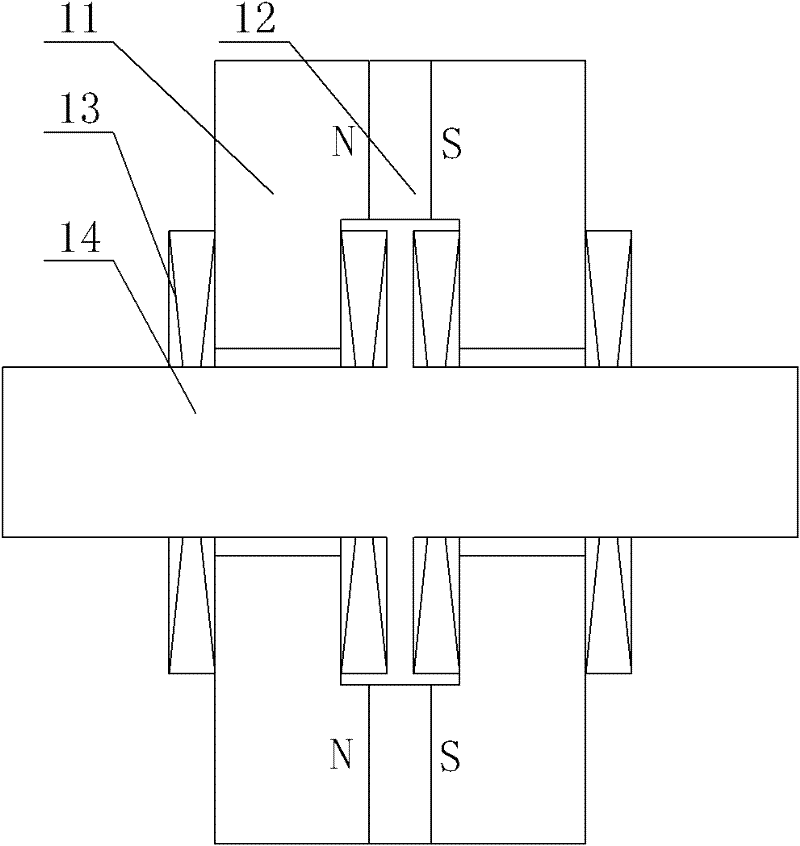 Magnetic levitation linear guide rail of differential parallel magnetic circuit structure