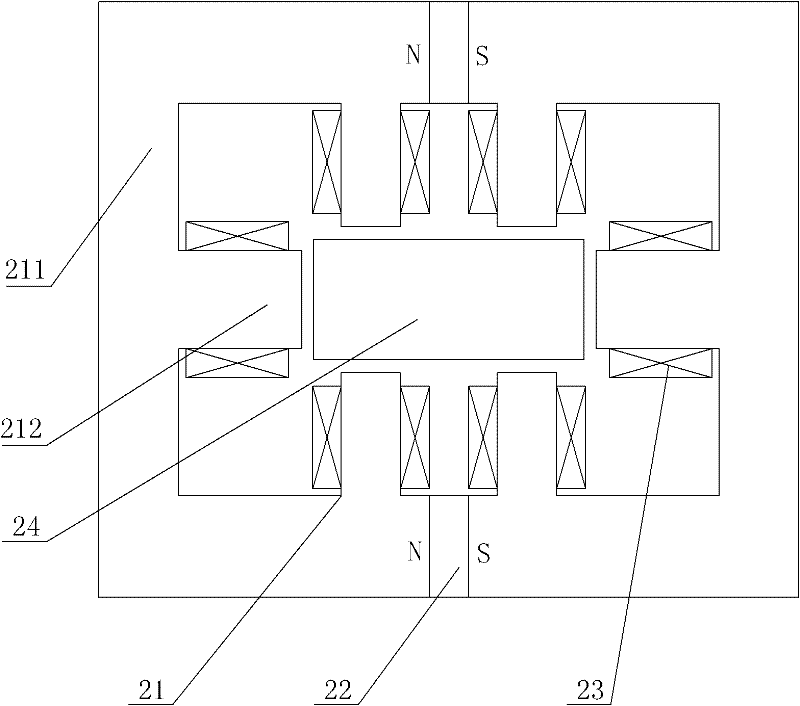 Magnetic levitation linear guide rail of differential parallel magnetic circuit structure