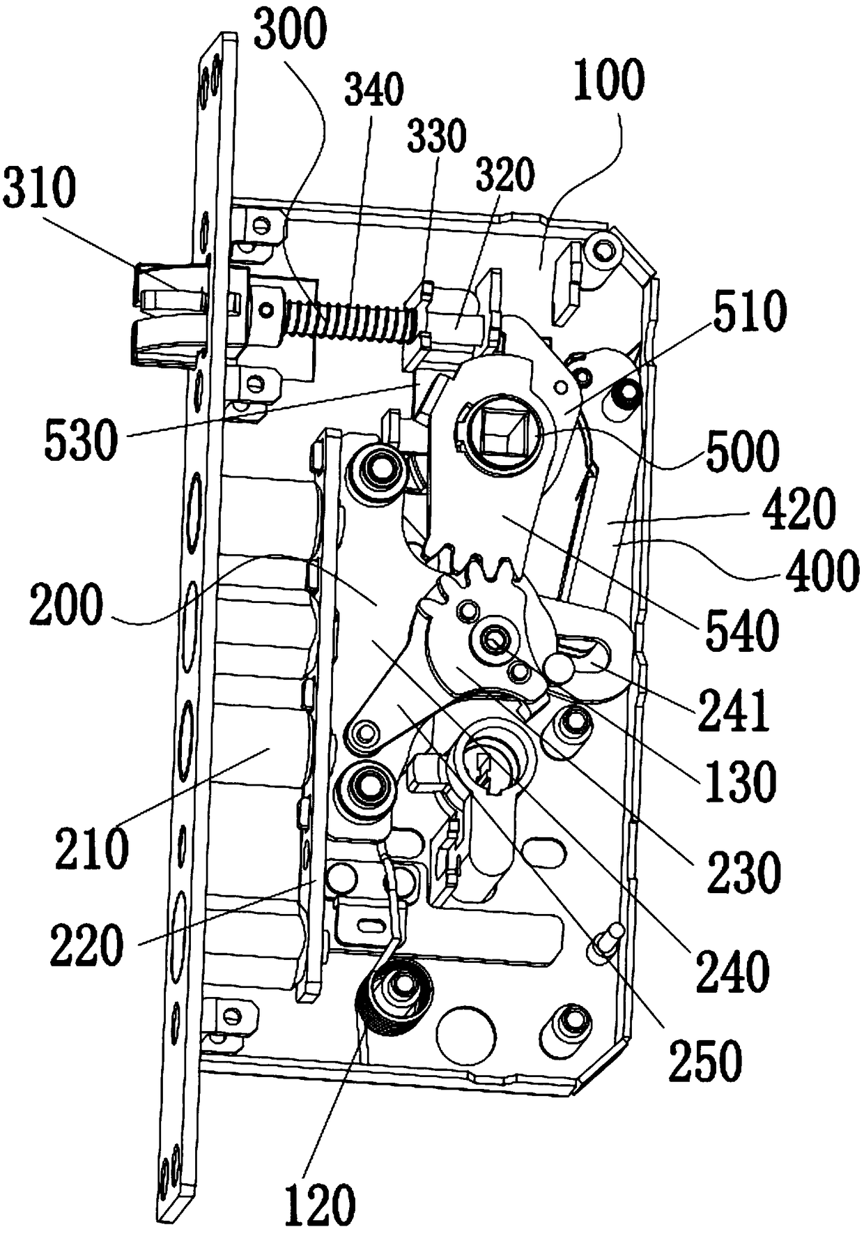 Lock block self-bouncing structure of anti-theft door lock