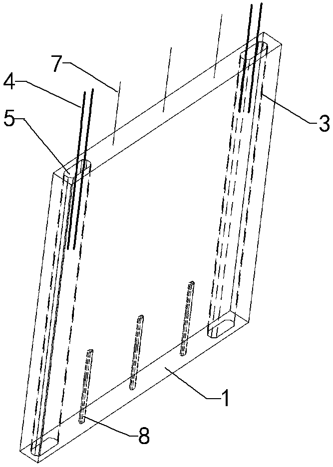 Internal full-height corrugated pipe prefabricated wallboard based assembly type building and construction method thereof