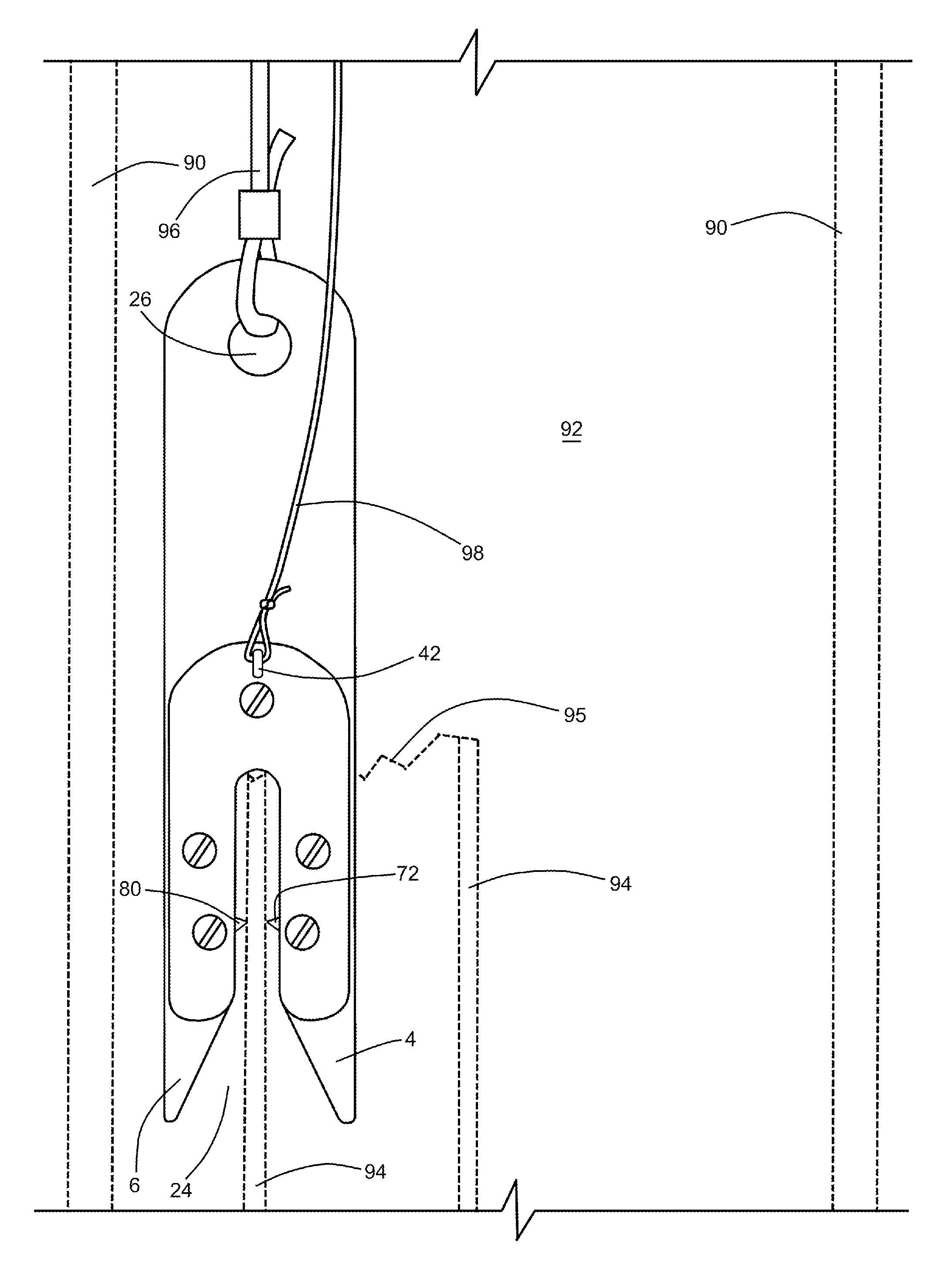 Column pipe catch tool