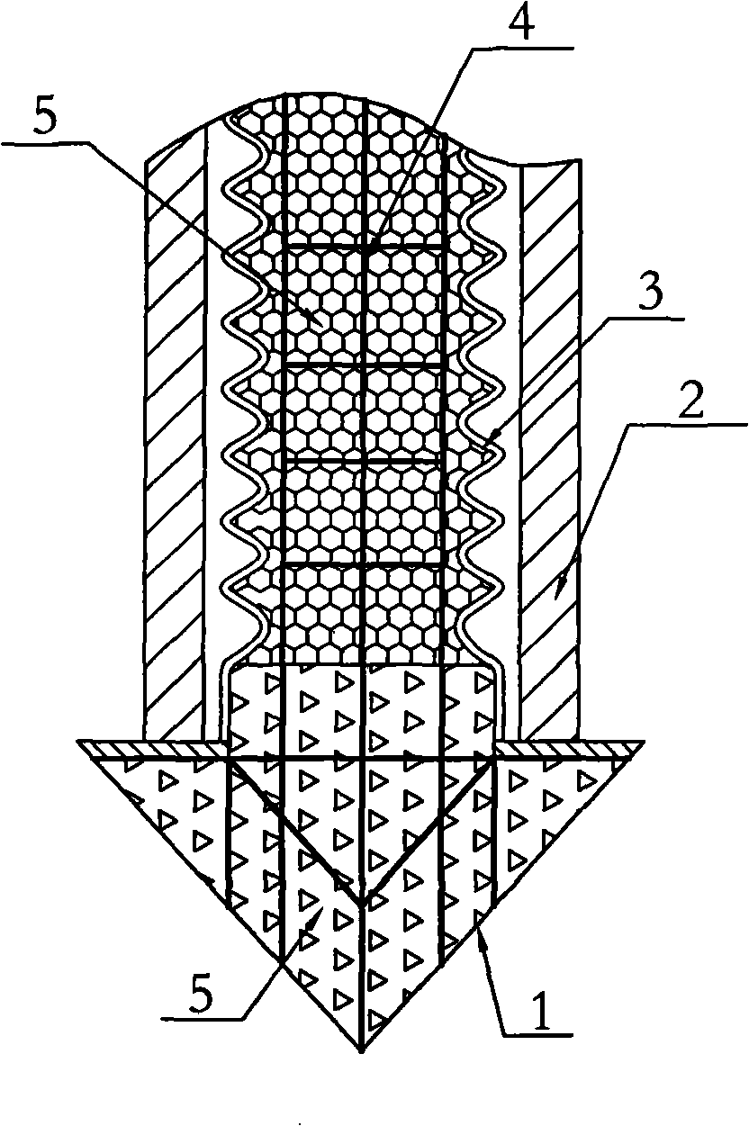 High-strength ripple glaze casing tube foundation pile