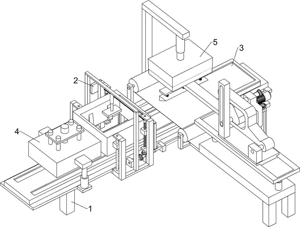 Automatic gluing and board pasting device for melamine impregnated paper composite board