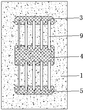 Resin casting terminal bus