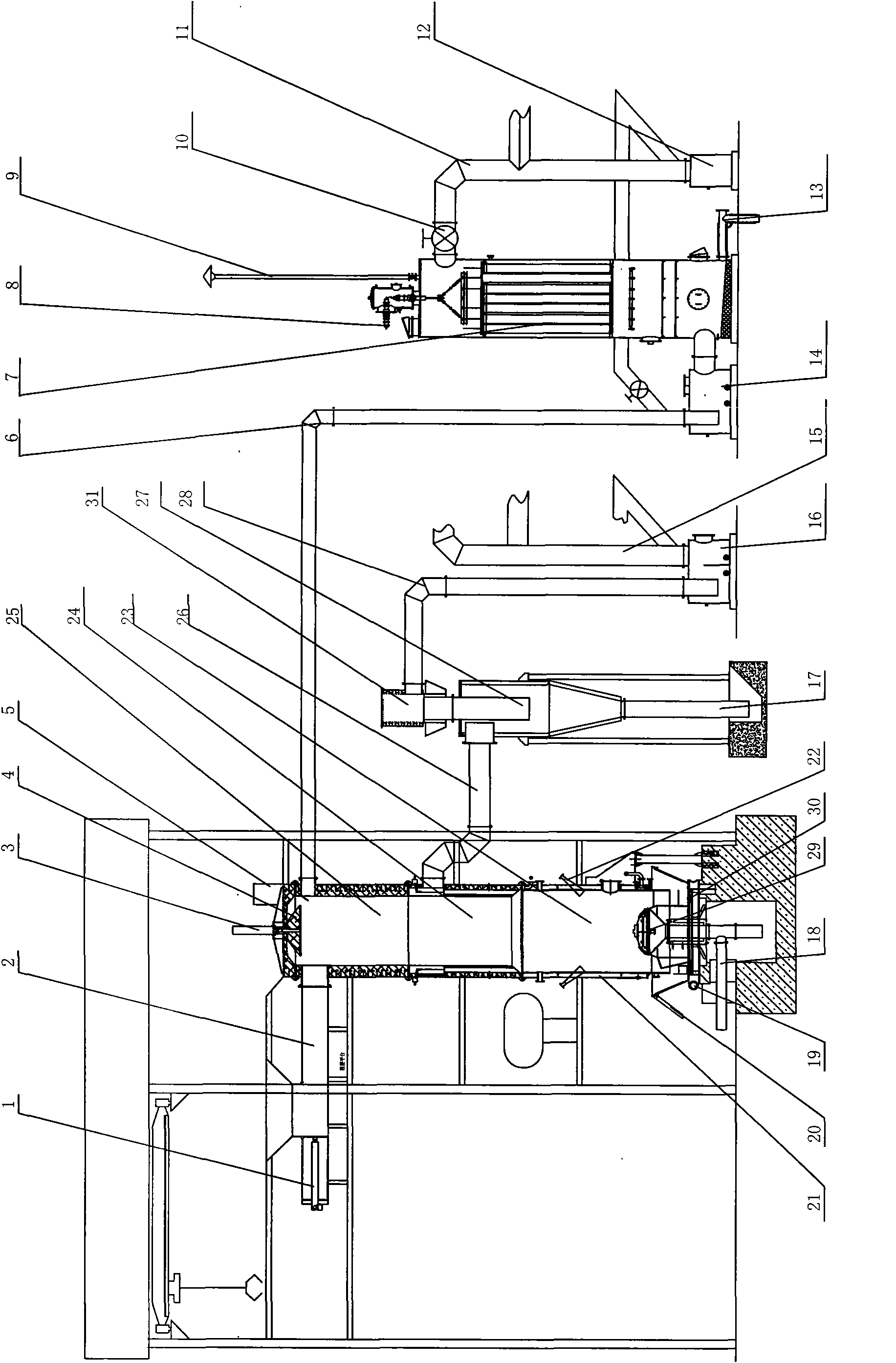 House refuse thermal pyrolysis device