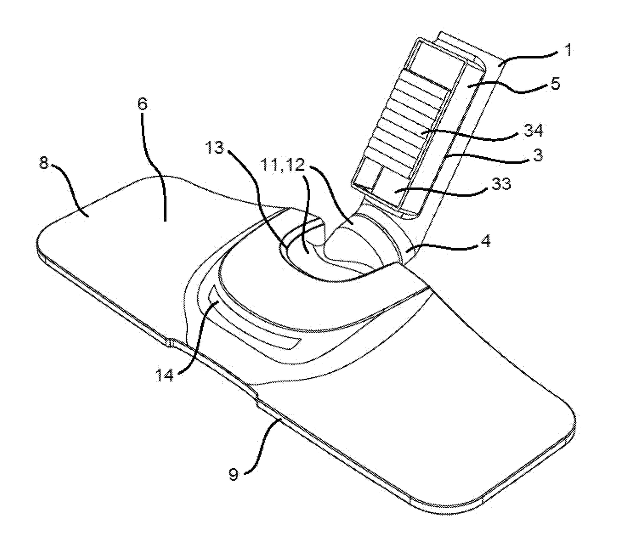 Electricity producing flexible and slim nozzle for being releasably connected to a suction source of a vacuum cleaner