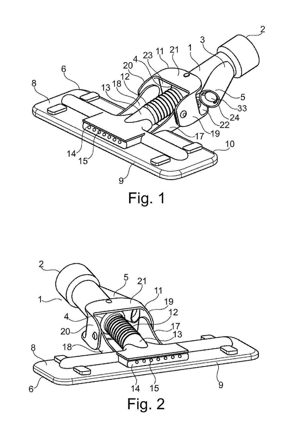 Electricity producing flexible and slim nozzle for being releasably connected to a suction source of a vacuum cleaner