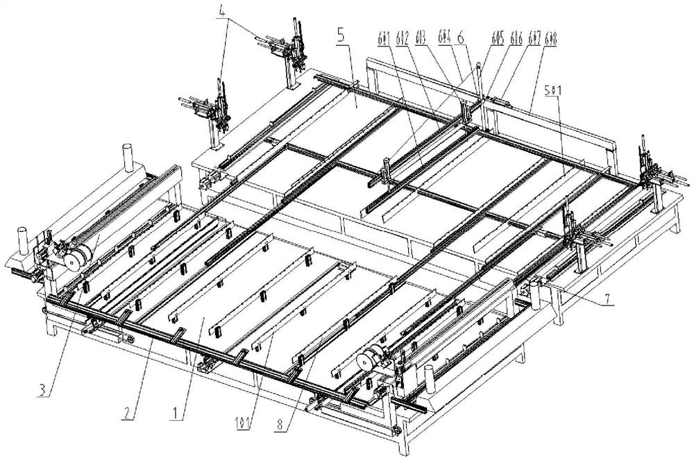 Automatic production line for ultra-large flat plate collector plate core