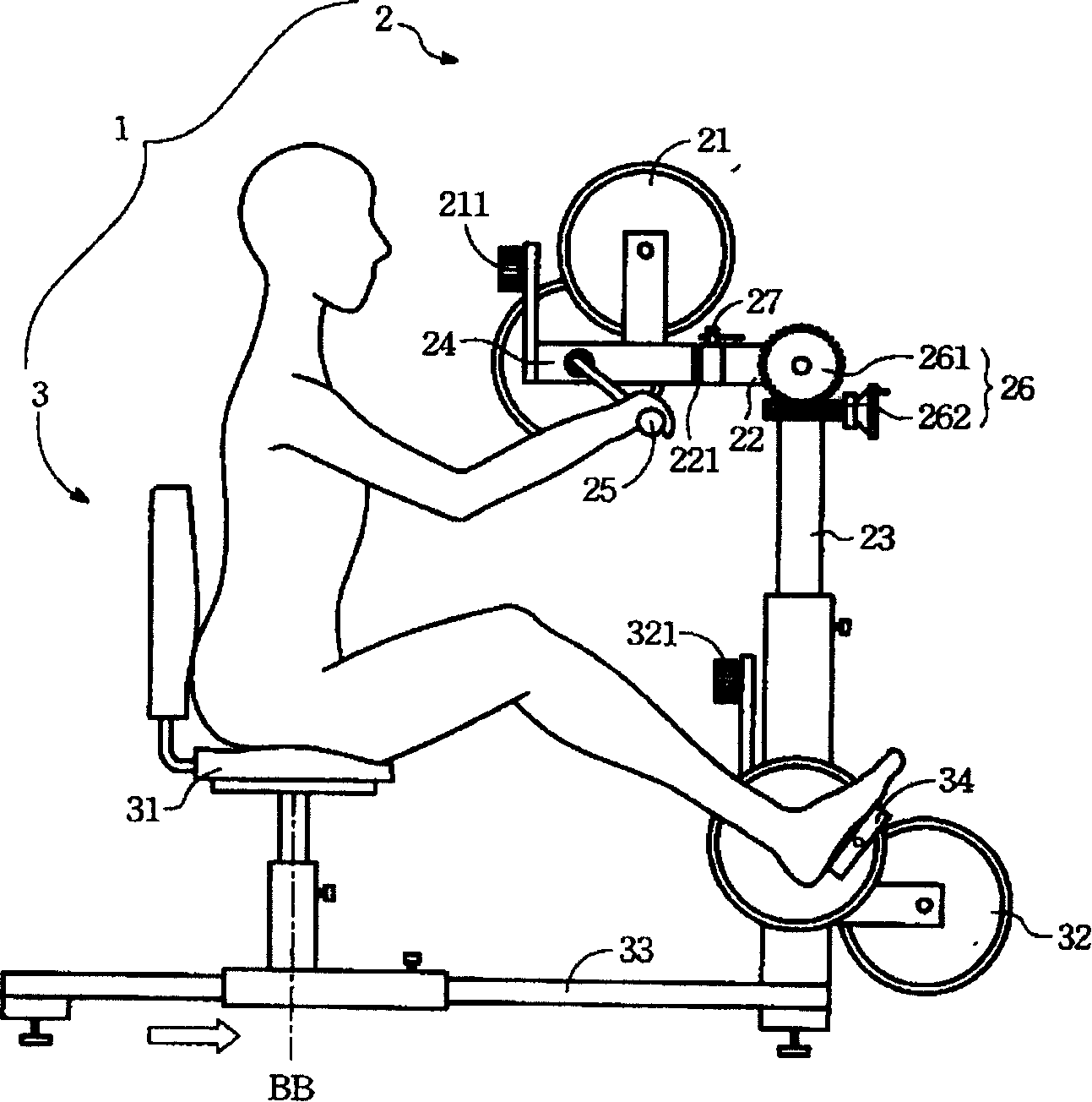 Multiple degrees of freedom muscle force building up machine